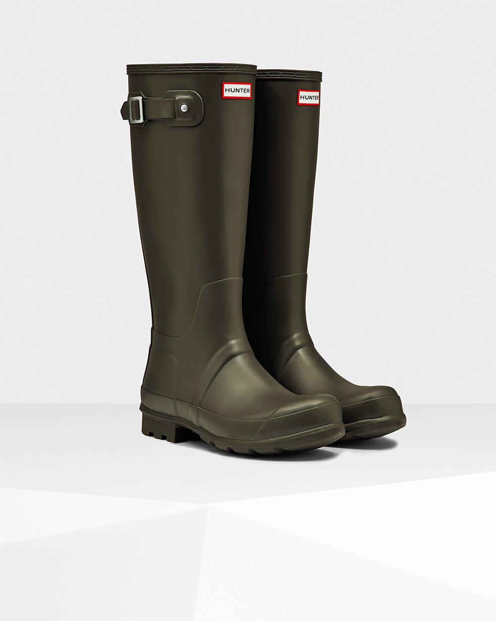 Men Hunter Original | Tall Rain Boots Dark Olive | NZ-13764-JRHT